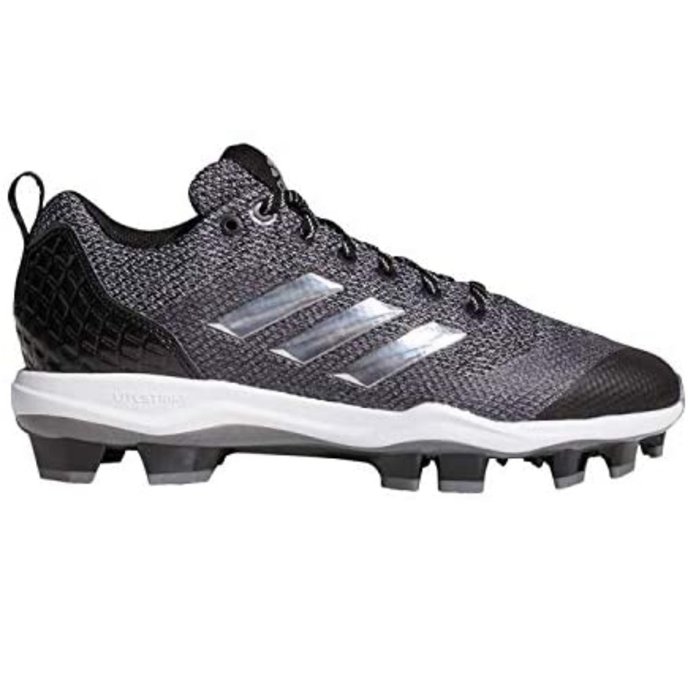 NEW Adidas Power Alley 5 TPU Black Silver White Baseball Cleat Shoes